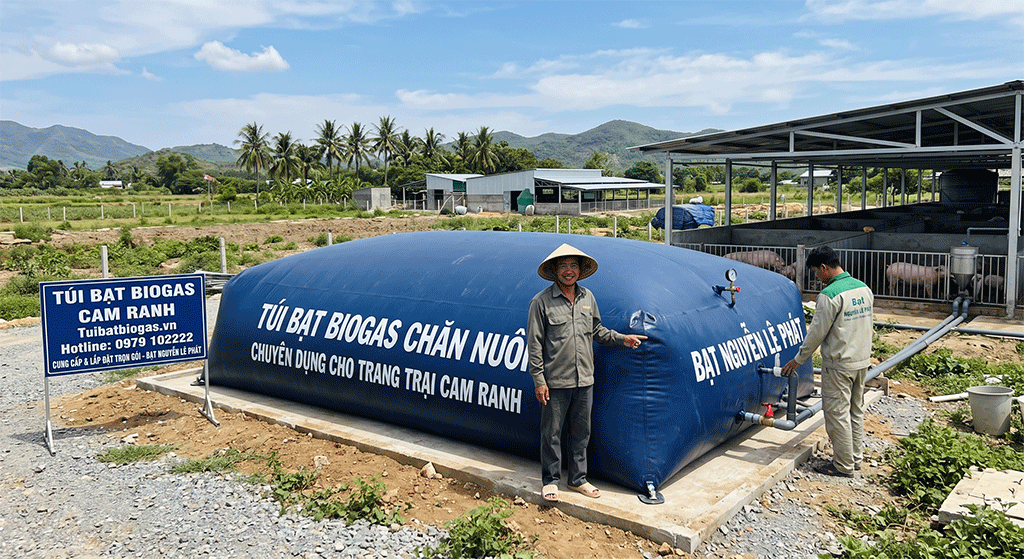 Túi Biogas 300 Khối Tại Phú Giáo Bình Dương, Túi biogas nào vừa bền, vừa tiết kiệm cho hộ chăn nuôi?