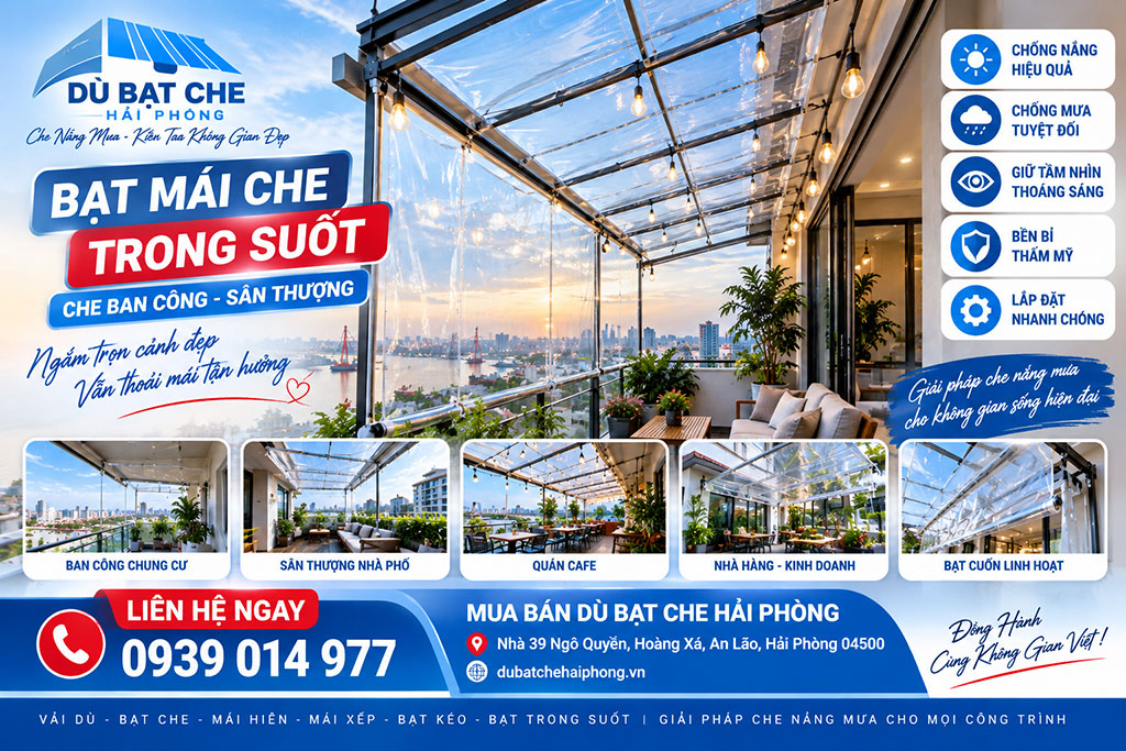 Bạt Trong Suốt Che Nắng Mưa Bạt Trong Suốt Che Nắng Mưa