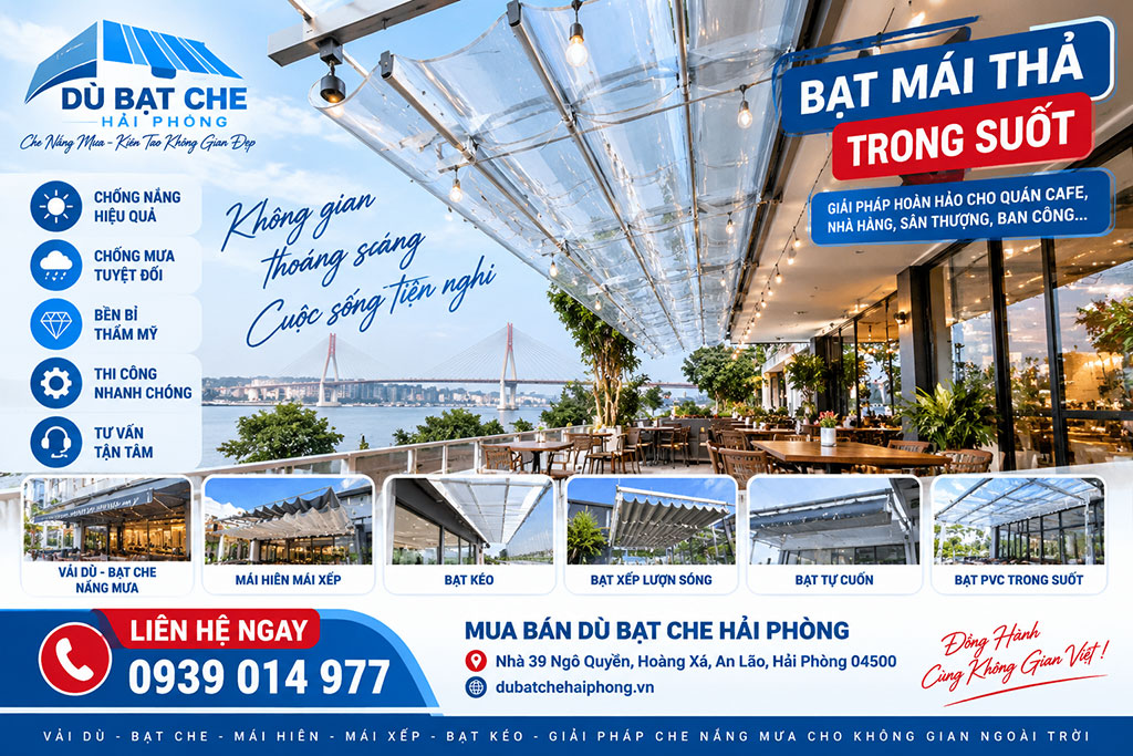 Bạt Trong Suốt Che Nắng Mưa